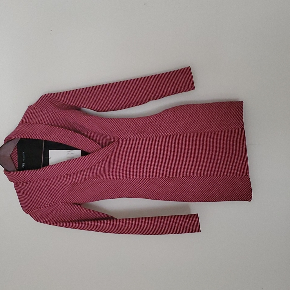 COPY - Zara houndstooth pink blazer dress XS